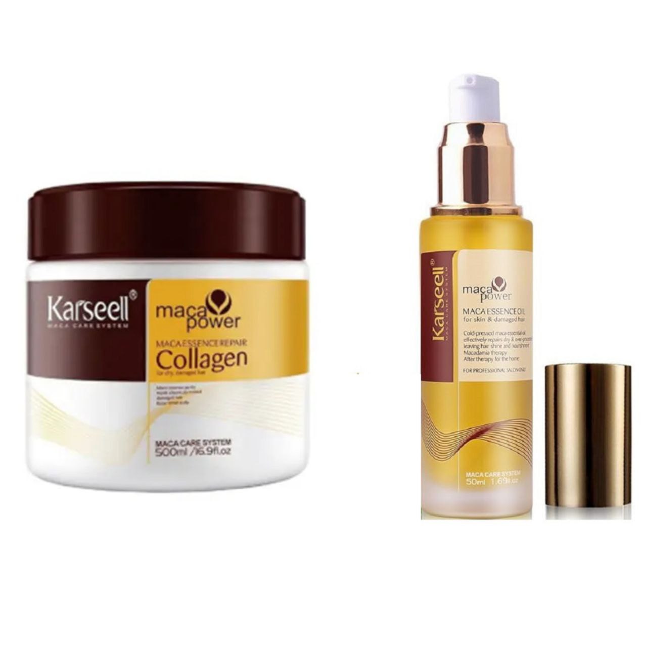 پک مراقبت مو کارسل شامل ماسک مو 500 میل و روغن آرگان 50 میل